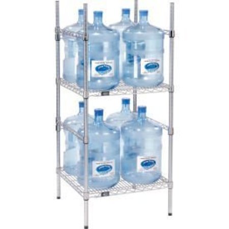 GLOBAL EQUIPMENT 5 Gallon Water Bottle Storage Rack, 8 Bottle Capacity 797085